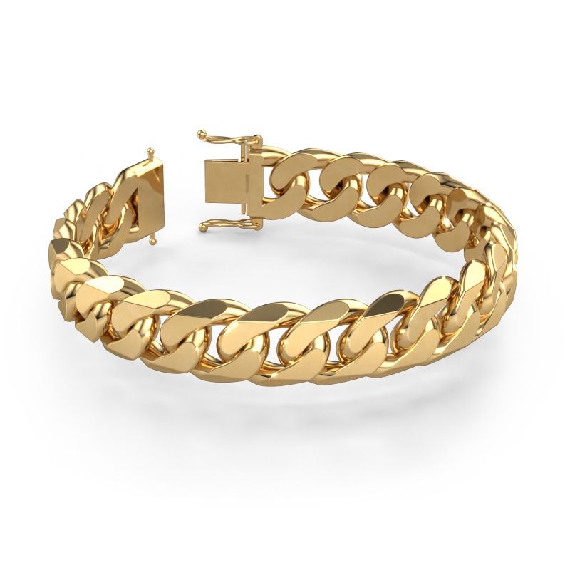 Cuban bracelet cubain ±15 mm 585 or jaune
