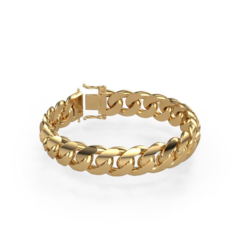 Cuban bracelet ±0.6 in 585 gold