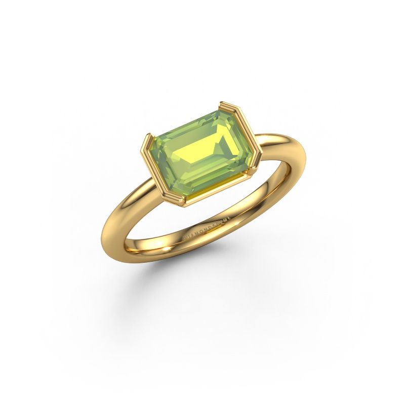 Engagement ring Tayler EME 585 gold peridot 8x6 mm