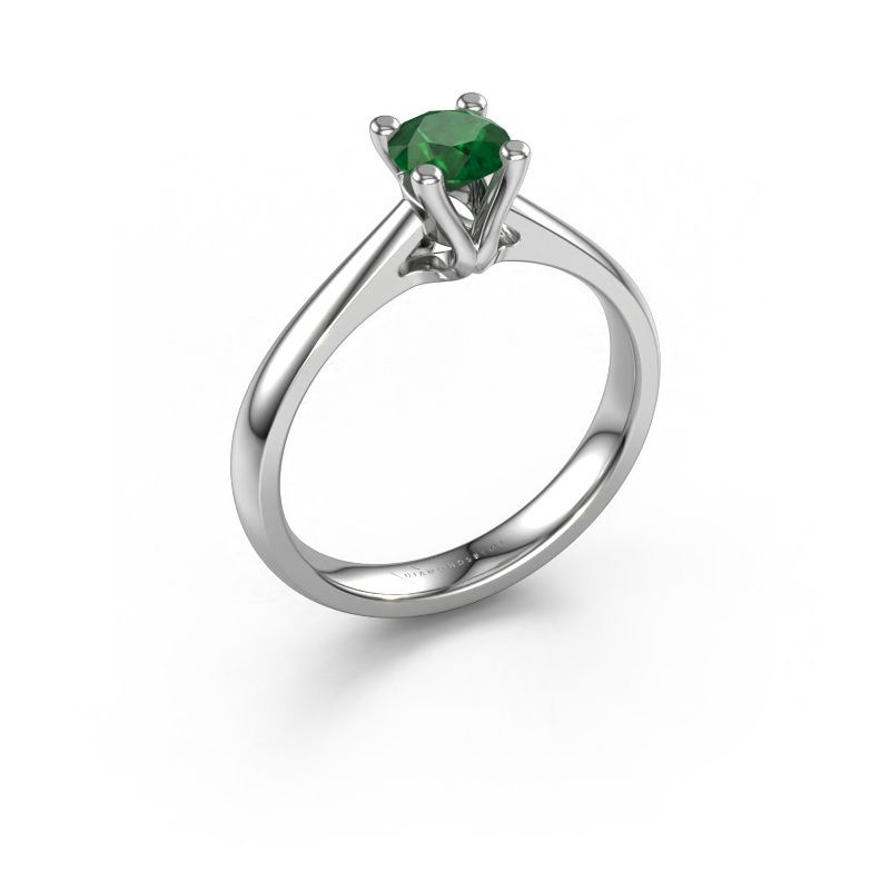 Engagement ring Janna 1 950 platinum emerald 5 mm