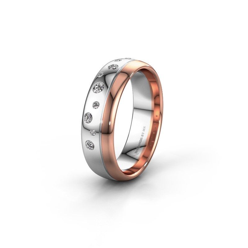 Image of Wedding ring WH0317L36AP<br/>585 white gold ±6x1.7 mm<br/>Zirconia
