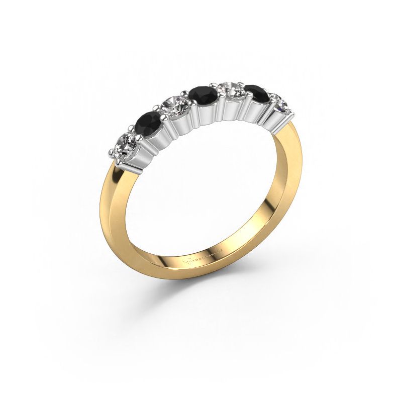 Ring Yasmin 7 585 gold black diamond 0.608 crt