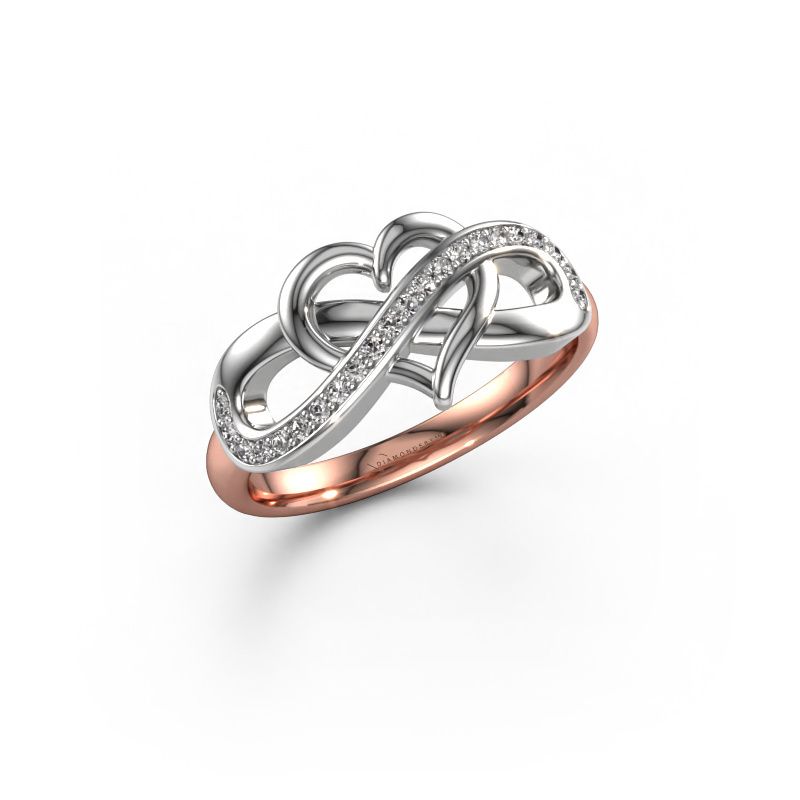 Ring Yael 585 rose gold lab-grown diamond 0.147 crt