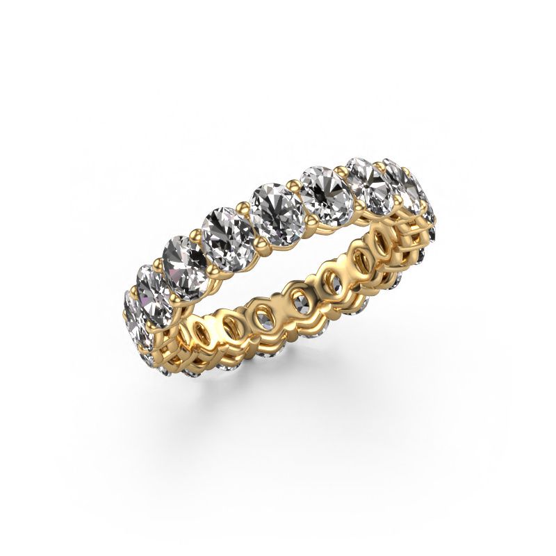 Stackable ring Heddy OVL 3.5x4.5 585 gold diamond 3.990 crt