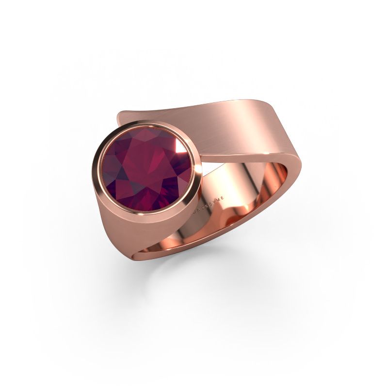 Ring Nakia 585 rose gold rhodolite 8 mm