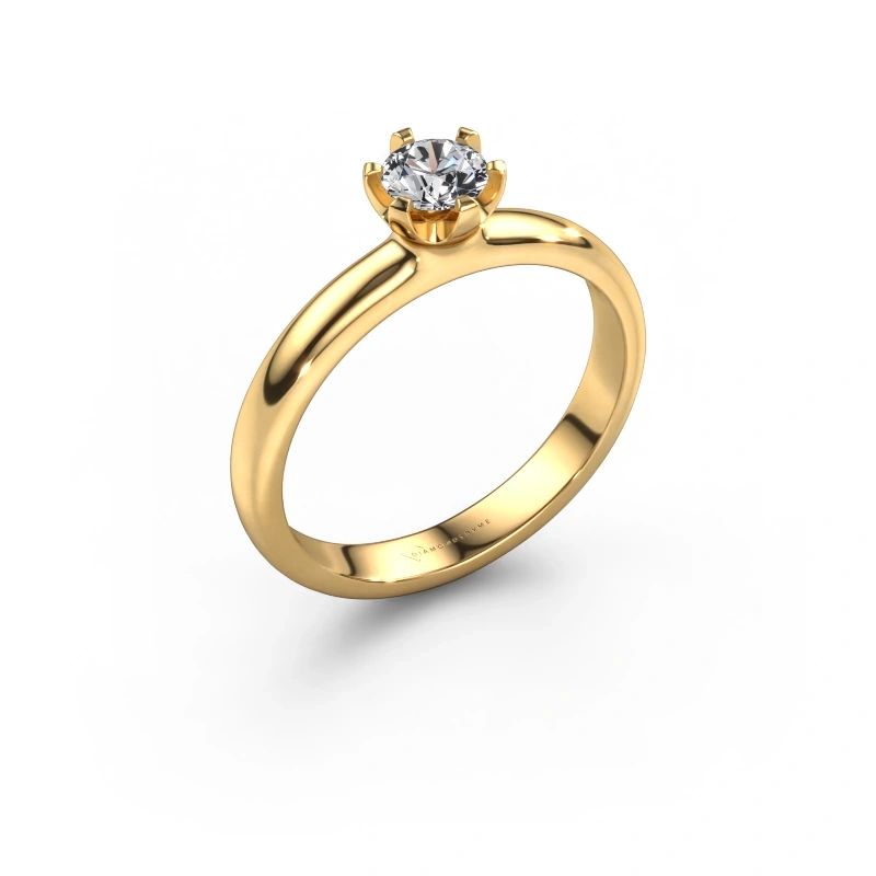 Engagement ring Lorretta 585 gold lab-grown diamond 0.40 crt