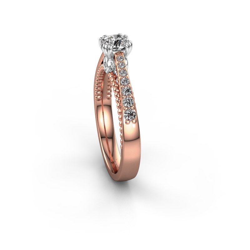 Afbeelding van Verlovingsring Rozella<br/>585 rosé goud<br/>Diamant 0.518 crt