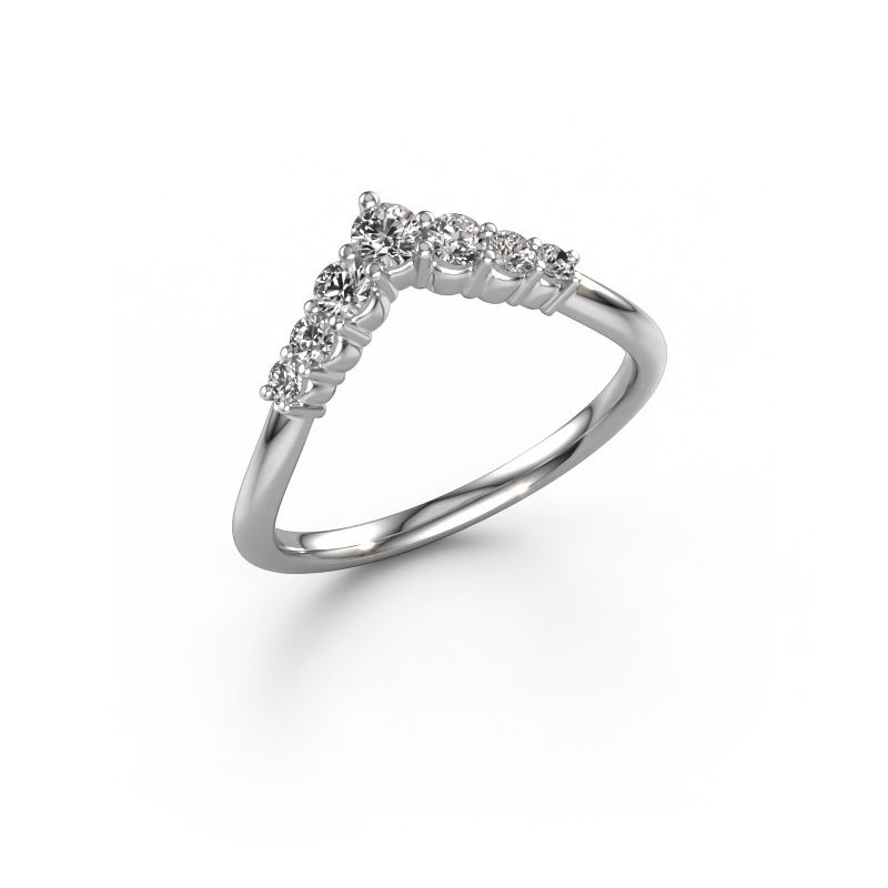 Bague superposable Imani B 585 or blanc diamant synthétique 0.325 crt