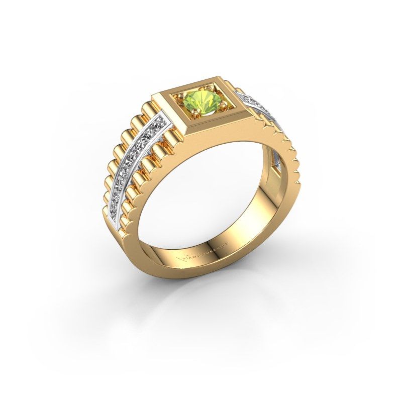 Image of Men's ring maikel<br/>585 gold<br/>Peridot 4.2 mm