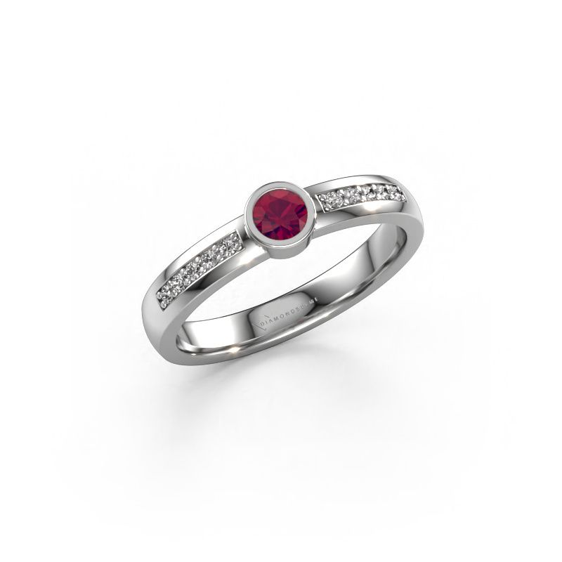 Ring Ise 2 950 platinum rhodolite 4 mm