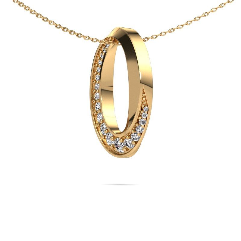 Image of Necklace Zola 585 gold lab grown diamond 0.531 crt