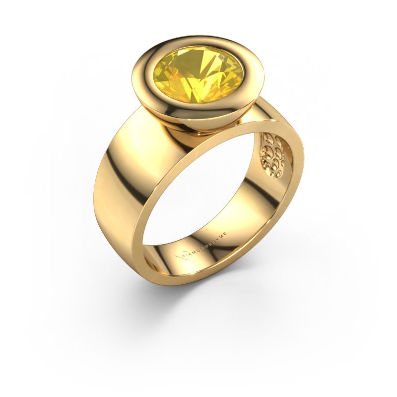 Anillo Maxime 585 oro zafiro amarillo 8 mm