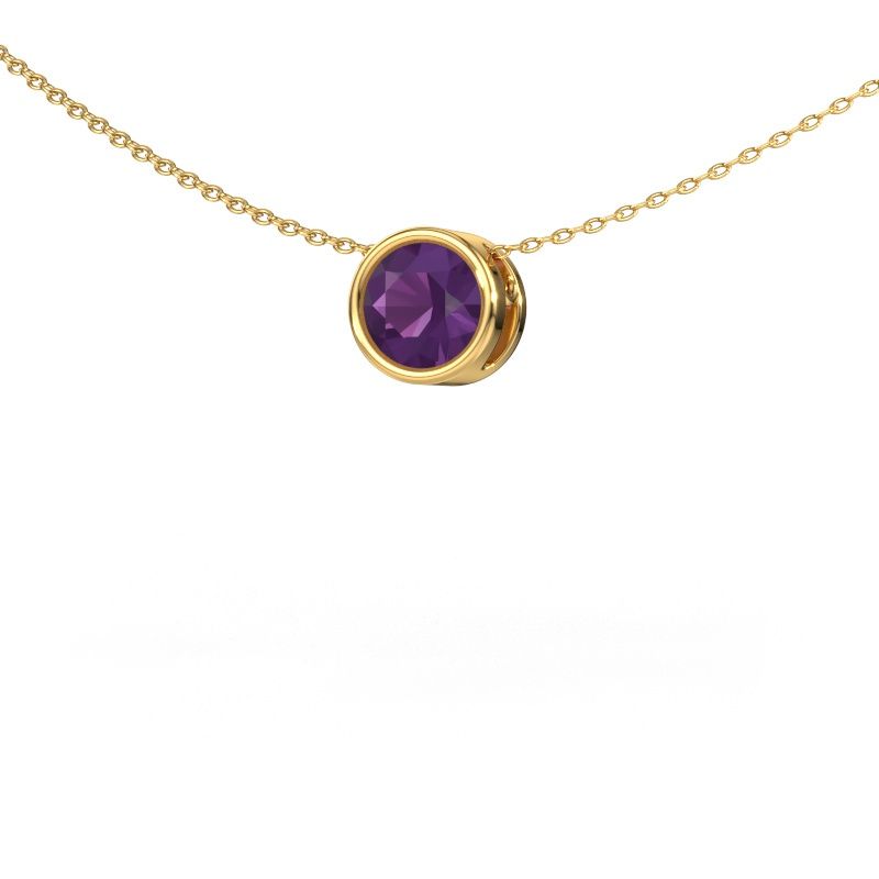 Pendentif Lavon RND 585 or jaune améthyste 6.5 mm