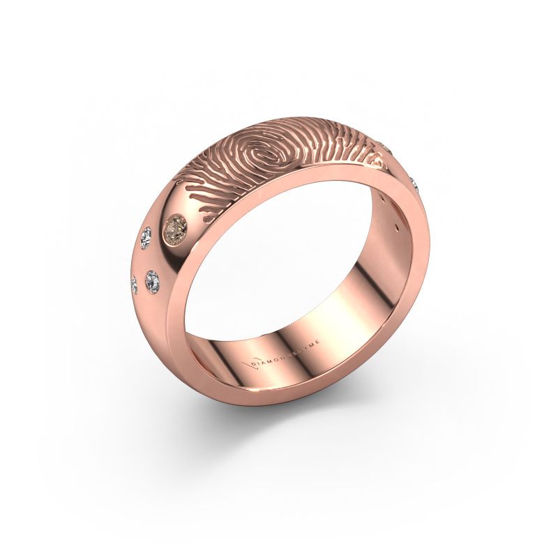 Alliance Minke 585 or rose ±6x2.3 mm diamant brun