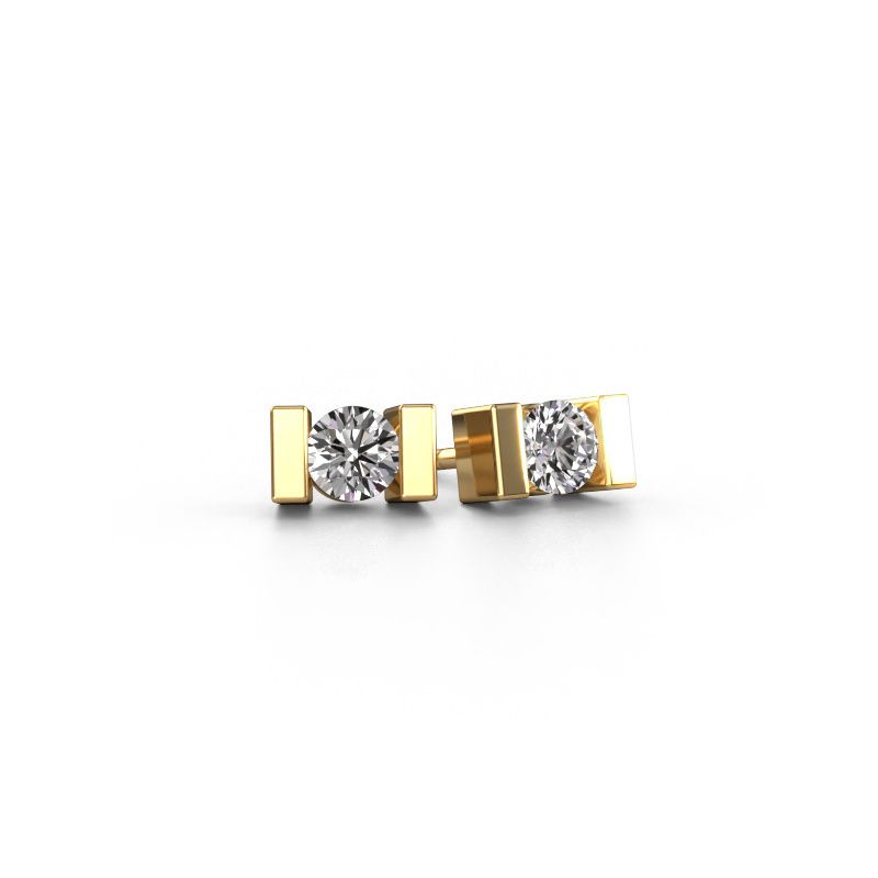 Oorstekers Lieve 585 goud diamant 0.20 crt