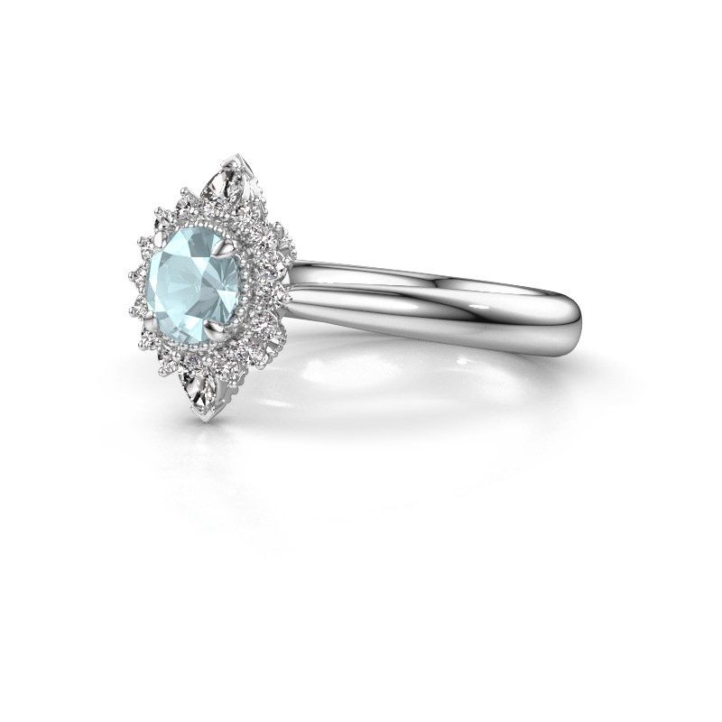 Image of Engagement ring Susan 950 platinum aquamarine 5 mm