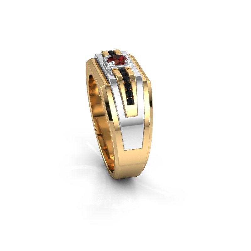 Image de Bague pour homme Oliver<br/>585 or jaune<br/>Grenat 4 mm