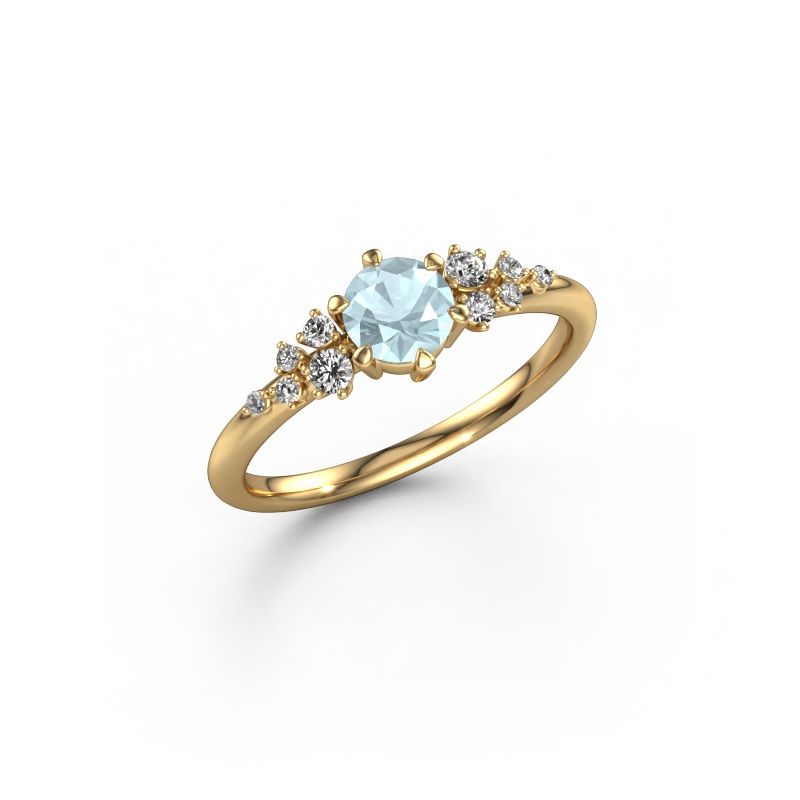 Engagement ring Royce RND 585 gold aquamarine 5 mm