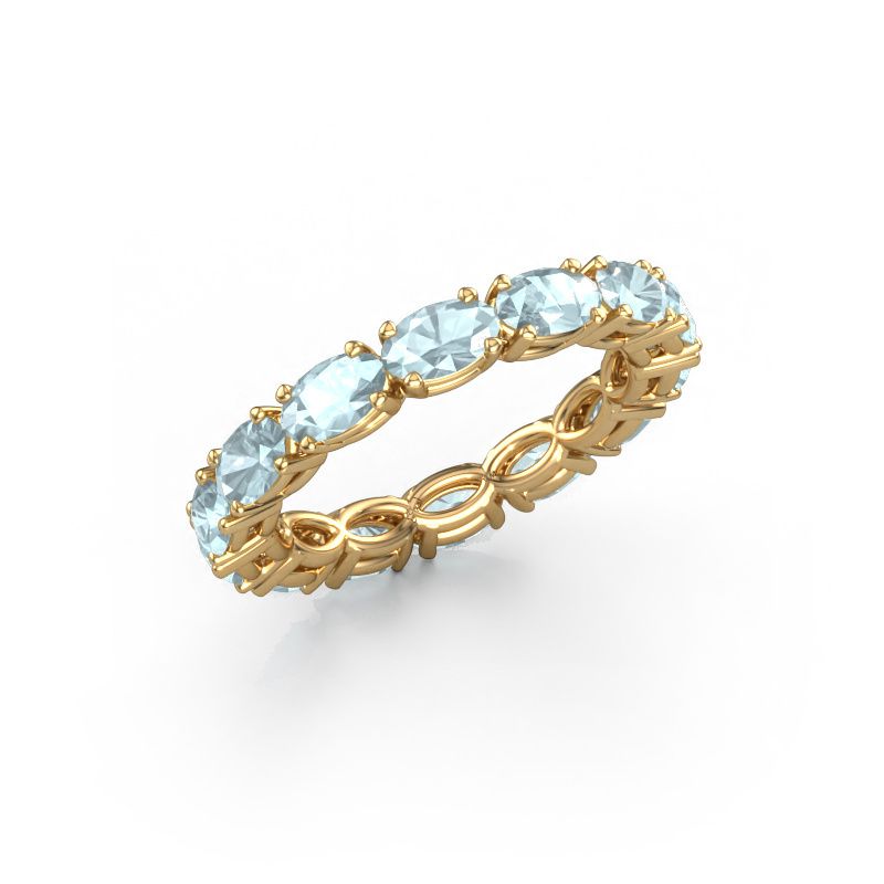 Ring Vivienne OVL 5x3 585 gold aquamarine 5x3 mm
