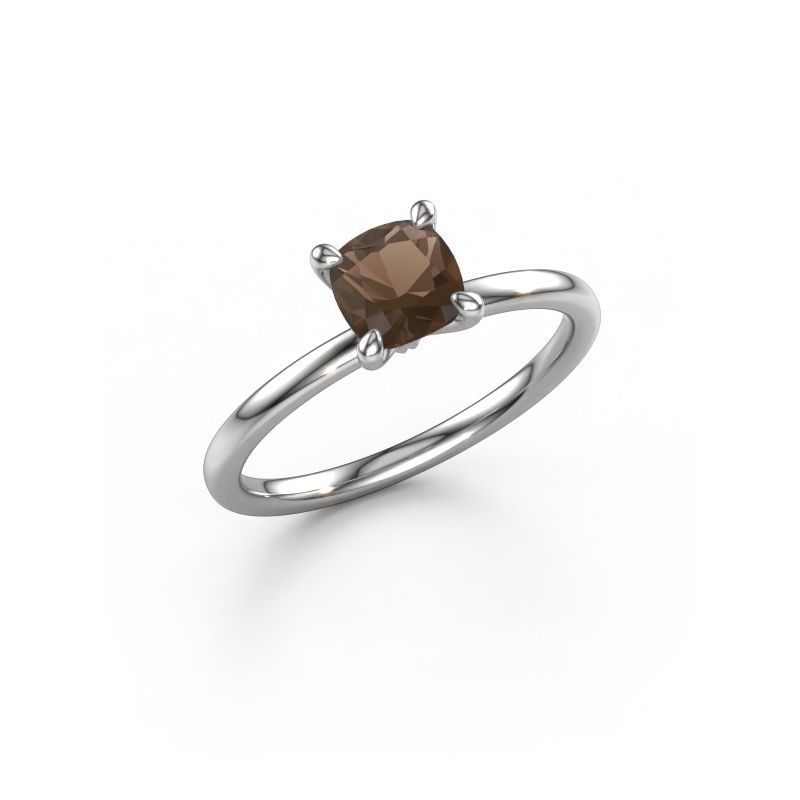 Verlovingsring Crystal CUS 1 585 witgoud rookkwarts 5.5 mm