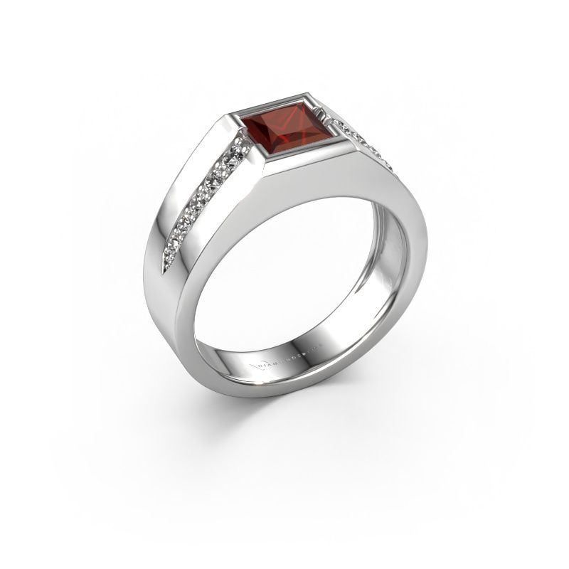 Pinky ring Simon 950 platinum garnet 4.5 mm