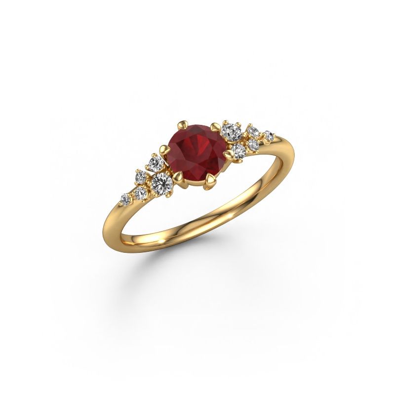 Ring Royce RND 585 goud robijn 5.5 mm