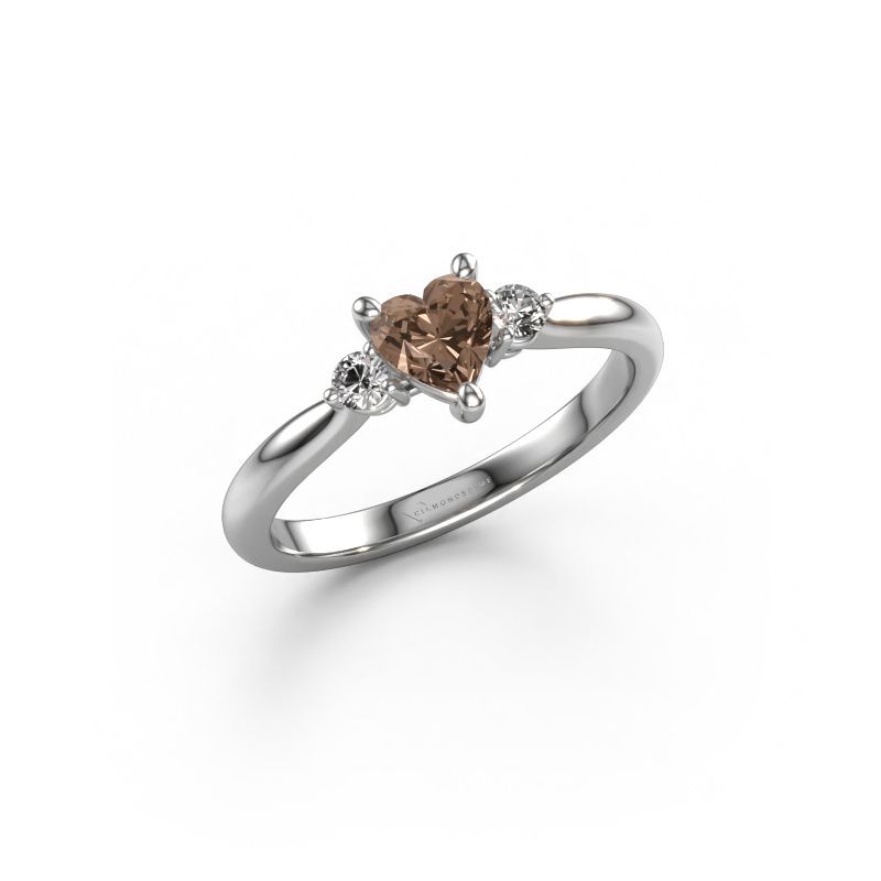 Verlobungsring Lieselot HRT 950 Platin Braun Diamant 0.61 crt