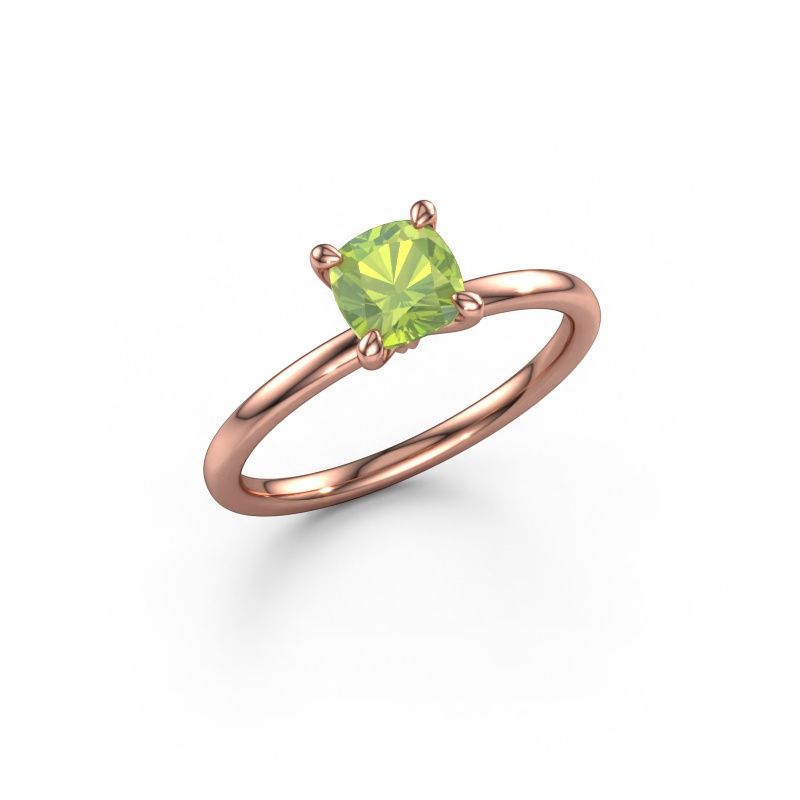 Engagement ring Crystal CUS 1 585 rose gold peridot 5.5 mm