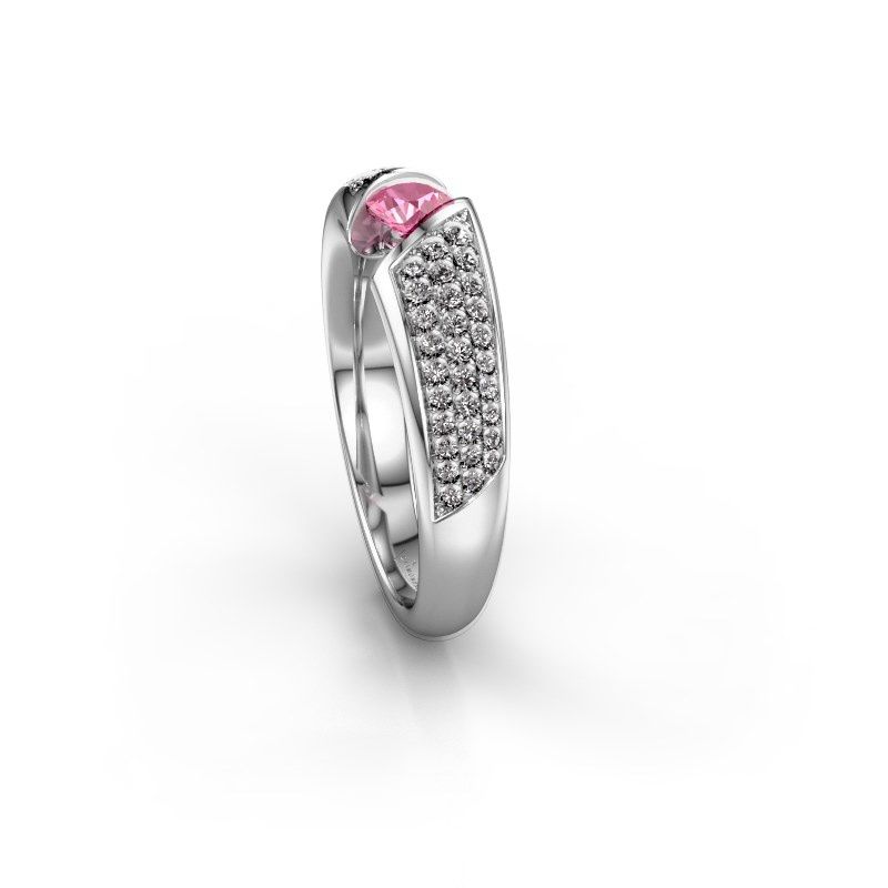 Image of Ring Hojalien 3<br/>585 white gold<br/>Pink sapphire 4 mm