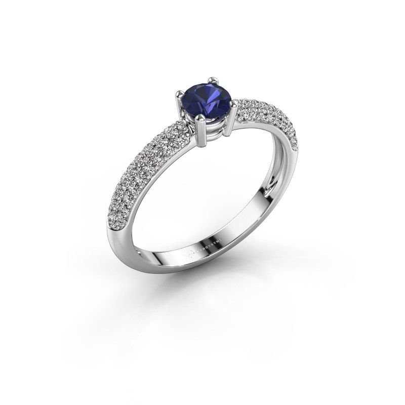 Image of Ring Marjan<br/>585 white gold<br/>Sapphire 4.2 mm