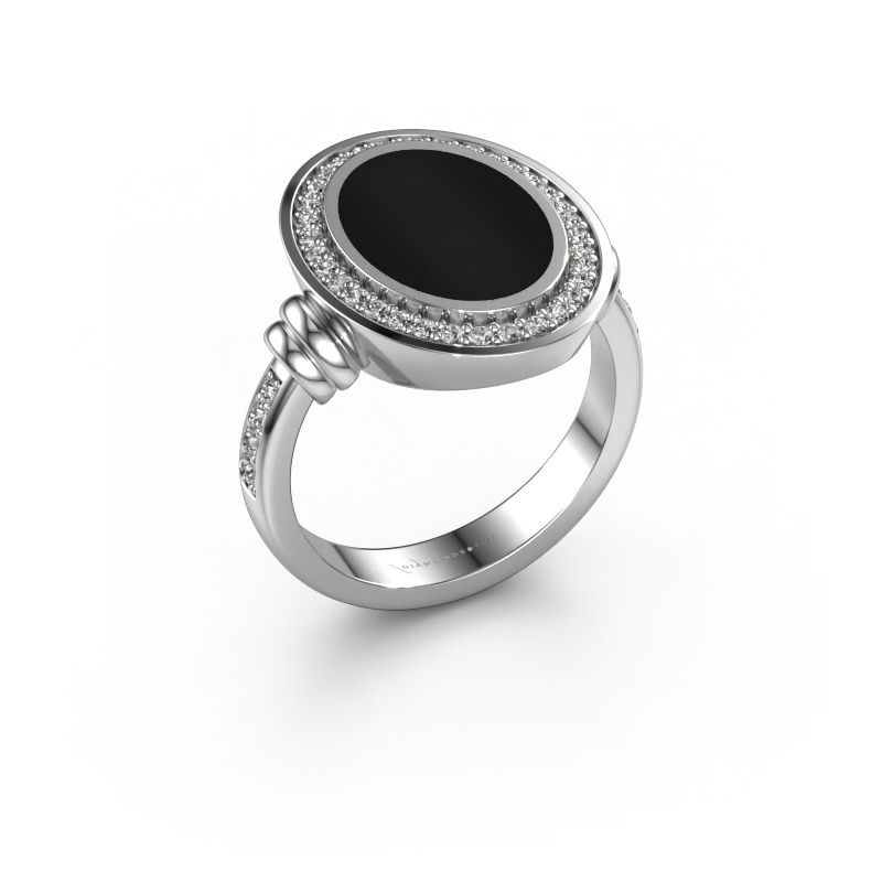 Herrenring Servie 3 950 Platin Onyx 14x10 mm