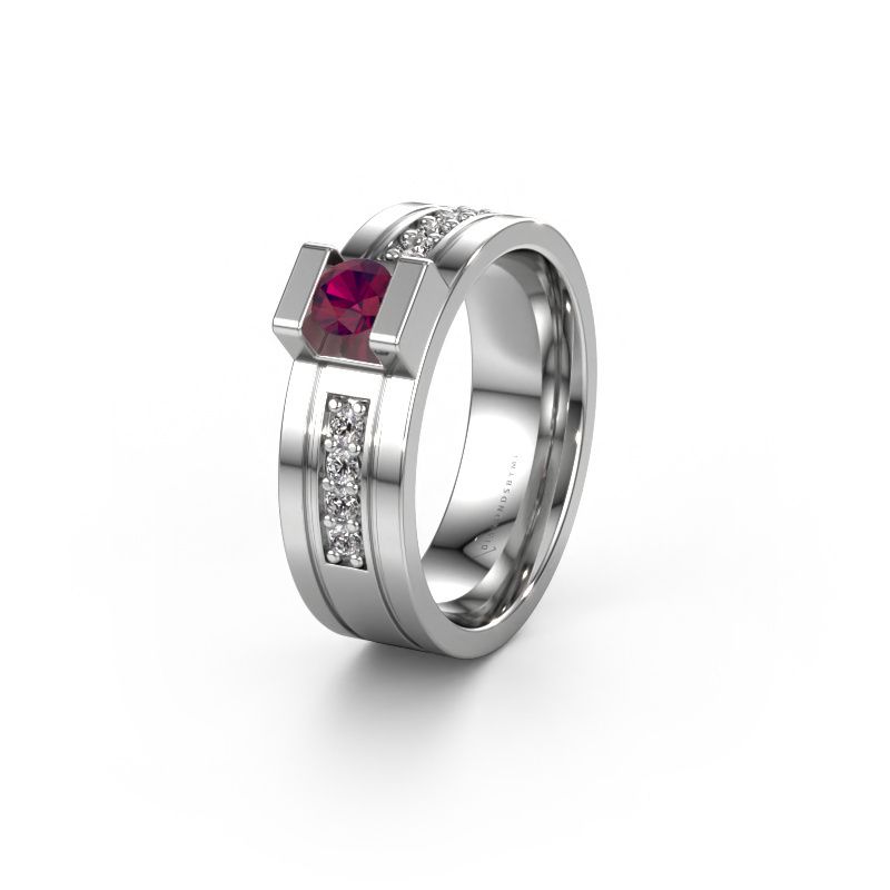 Trouwring WH2092L16BP 950 platina rhodoliet ±6,5x2 mm