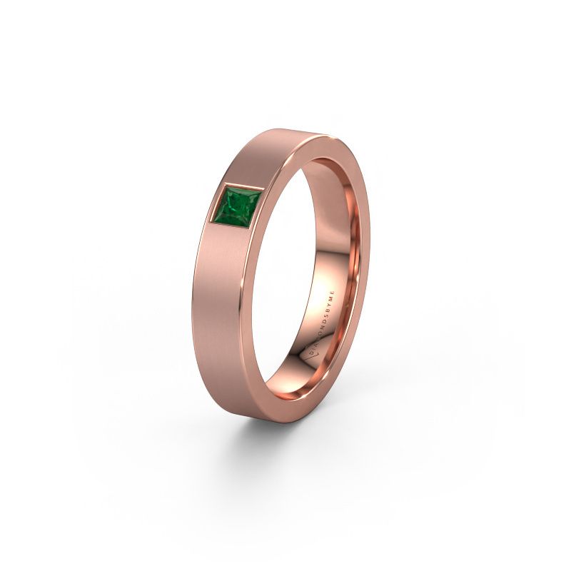 Freundschaftsring WH0101L14BMSQ 585 Roségold Smaragd ±4x2 mm