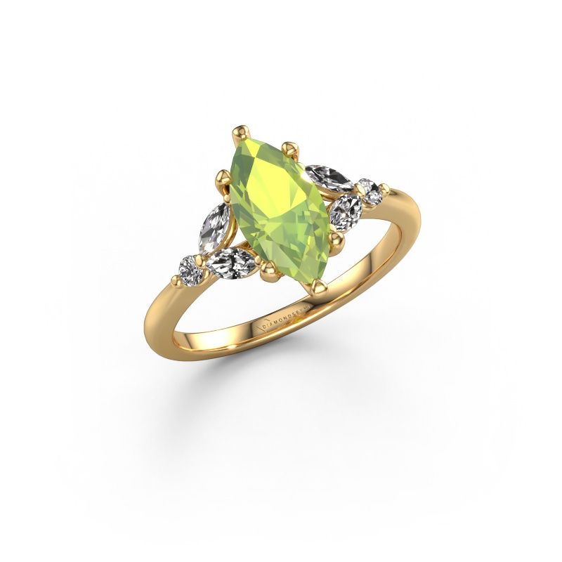Verlobungsring Megan MRQ 585 Gold Peridot 11x5.5 mm