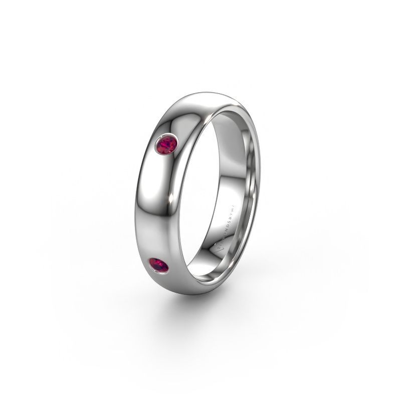 Ehering WH0104L35BP 585 Weißgold Rhodolit ±5 x 2 mm