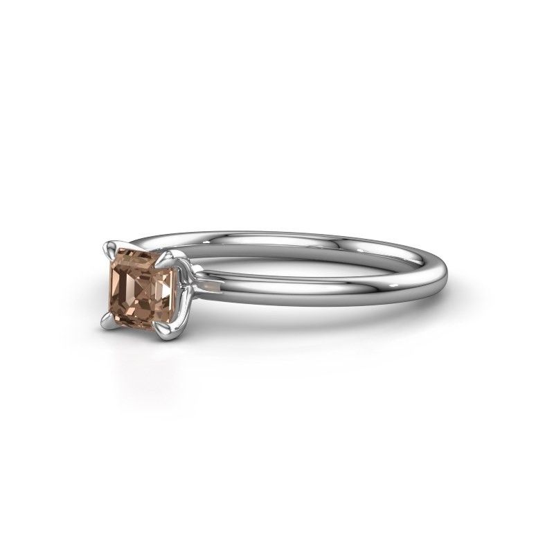 Image de Bague de fiançailles Crystal ASS 1 950 platine diamant brun 0.75 crt