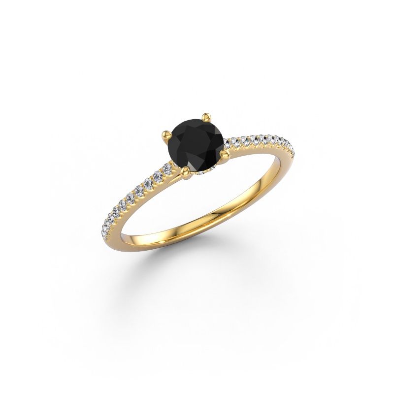 Engagement ring Sophie RND 585 gold black diamond 0.60 crt