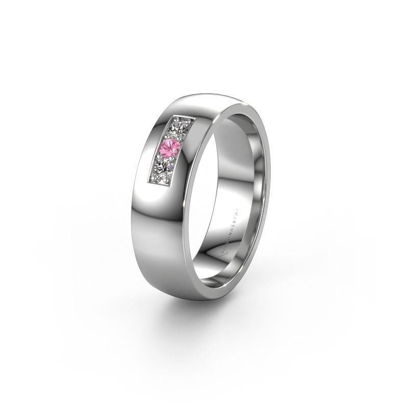 Alliance WH0110L26BP 950 platine saphir rose ±6x2 mm