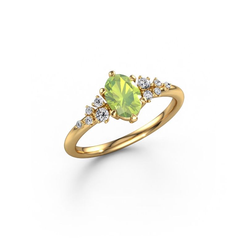 Ring Royce OVL 585 gold peridot 7x5 mm