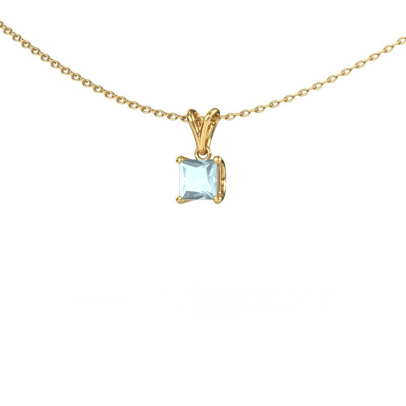 Anhänger Sam SQR 585 Gold Aquamarin 4.5 mm