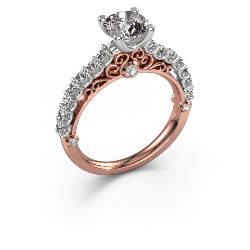 Engagement ring Shaunda 585 rose gold lab grown diamond 1.10 crt