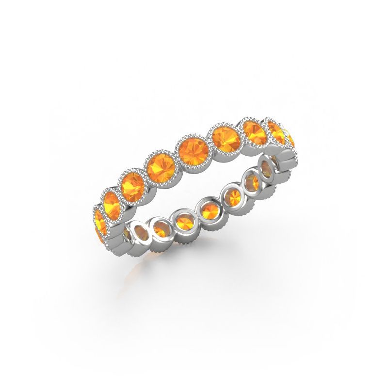 Bague Mariam 0.07 950 platine citrine 2.7 mm