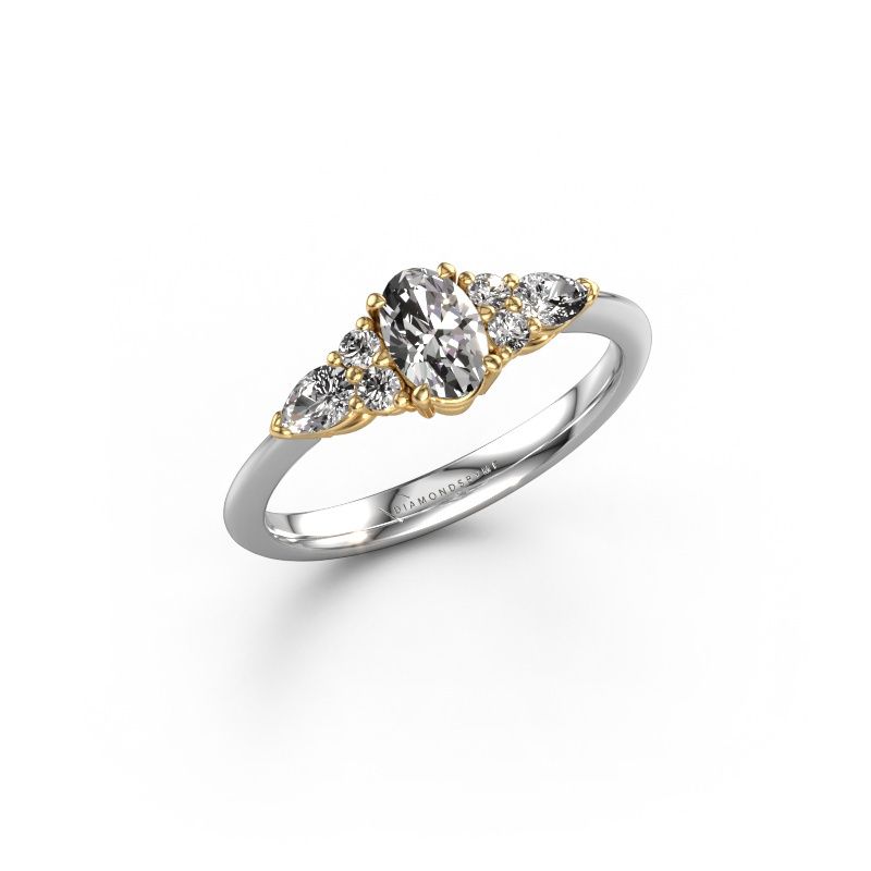 Verlovingsring Melani OVL 585 witgoud diamant 0.86 crt
