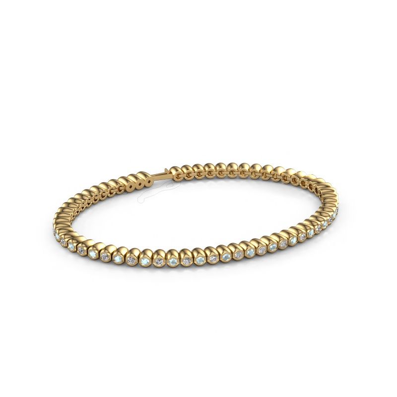 Pulsera rivière Bianca 2 mm 585 oro aguamarina 2 mm