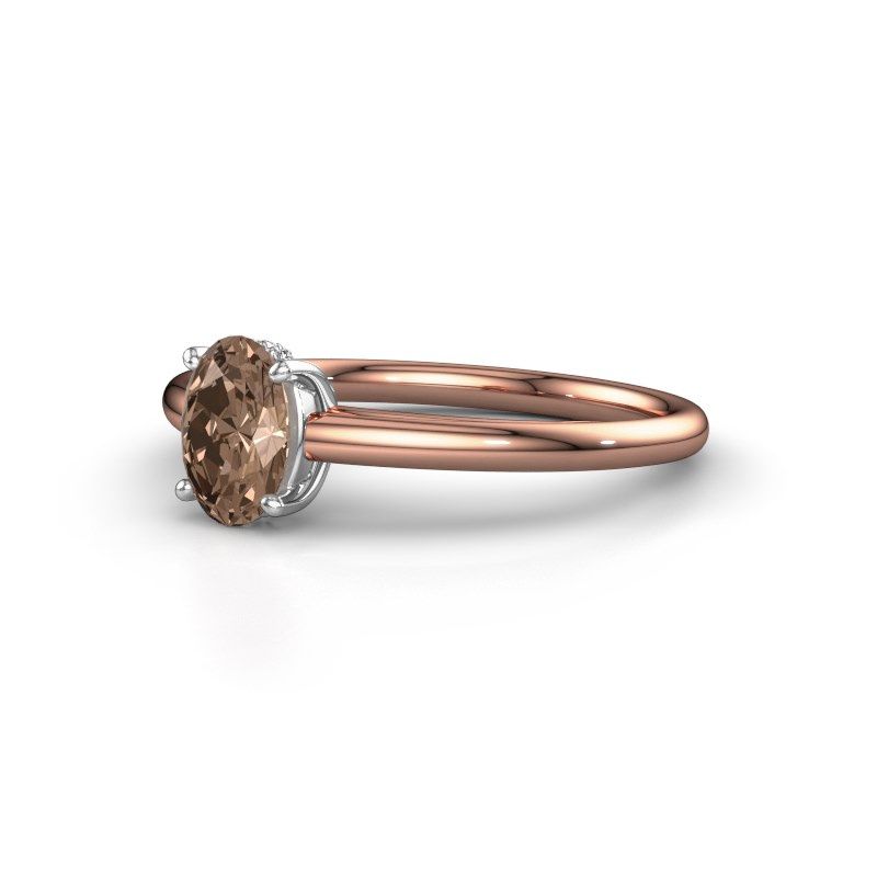 Bild von Verlobungsring haley ovl 1<br/>585 Roségold<br/>braun diamant 0.824 crt