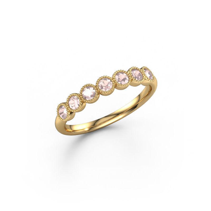 Ring Mariam half 585 gold morganite champagne 2.4 mm
