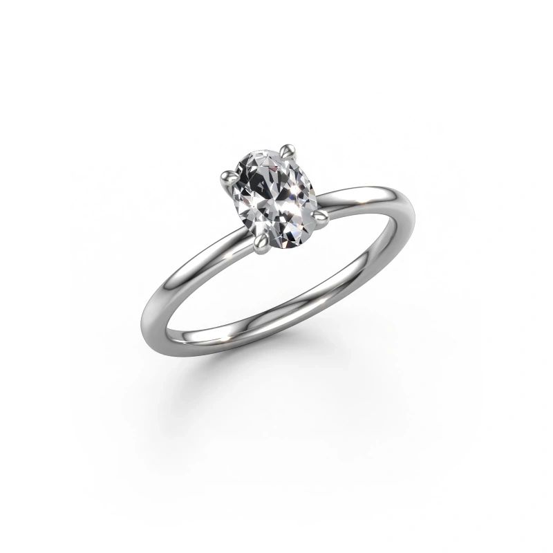 Engagement ring Crystal OVL 1 950 platinum diamond 0.70 crt