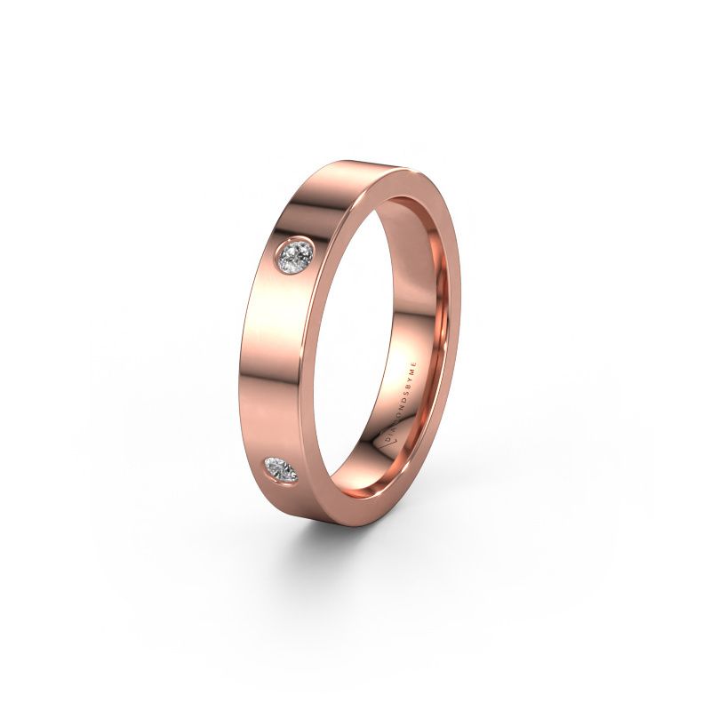 Wedding ring WH0104L14BP 585 rose gold lab-grown diamond 0.225 crt ±4x2 mm