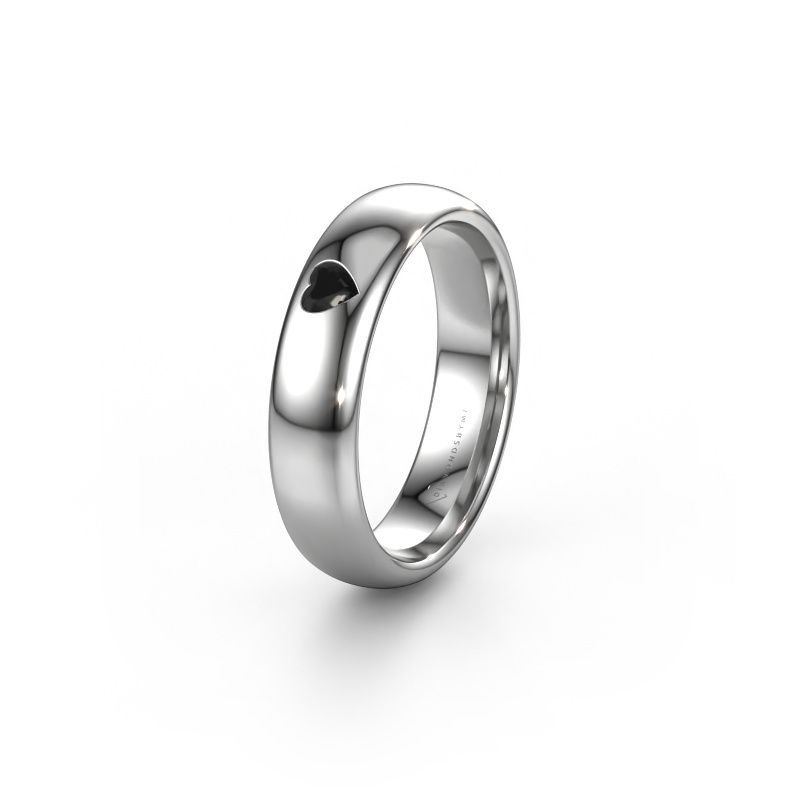 Friendship ring WH0101L35BPHRT 950 platinum black diamond ±0.20x0.08 in