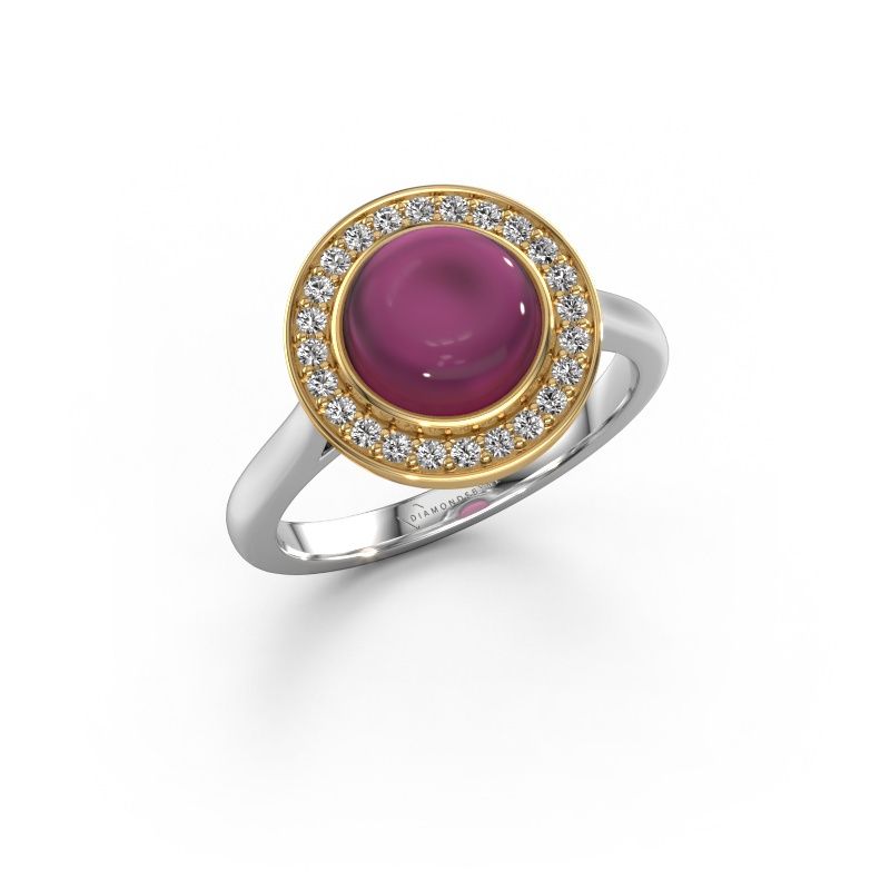 Ring Alisa 585 Weißgold Rhodolit 8 mm